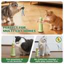 Interactive Cat Toys for Indoor Cats,Indoor Cat Suction Cup Toy, Enhanced Suction Cup Cats Wand Toy,2 Play Modes Keep Cats Happy and Entertained,Activated Self-Play Enrichment Toy for Bored Cats