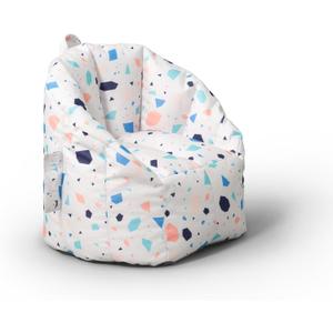 Big Joe Milano Child-Sized Bean Bag Chair for Kids Bedroom and Reading Nook, Dolce Terazzo Lenox, Durable Easy-Clean Woven Polyester, Refillable