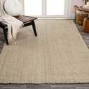 JONATHAN Y Espina Hand Woven Herringbone Chunky Jute Ivory Indoor Area Rug, 3x5, Bohemian, Cottage, Easy-Cleaning for Living Room, Bedroom, Kitchen, Pet Friendly, Non-Shedding (NFR101B-3)