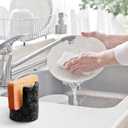 Marble Sponge Holder Sink Sponge Caddy for kichen counter Drying Rack for Sink Organizer Black Modern Stone Kitchen Sink Caddy