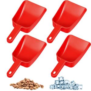4 Pcs Plastic Hand Scoop 32 oz Plastic Utility Ice Scoop for Ice Machine Popcorn Coffee Beans Flour Pet Dog Food Safe Kitchen Utensils Restaurant and Food Service Bar Party Wedding Supplies