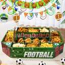 JOYIN 1 Pcs Football Snack Trays, Large Stadium Shaped Serving Tray for Football Party Supplies, Sport Snack Plates for Parties Table decoration, Paper Platter for Sport Celebration Table Favor