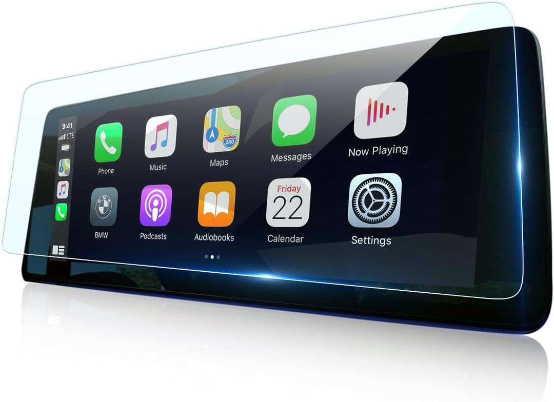 Tempered Glass Screen Protector Compatible With 2022 2023 BMW 5 Series 12.3 Inch Touchscreen,Anti-Explosion & Scratch,HD Clear,SSSKY Premium Navigation Accessories