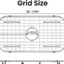 Sink Protector Grid 26-1/16" x 14-1/16", Centered Drain with Corner Radius 3-1/2", 304 Stainless Steel Material Sink Grid - Centered Drain