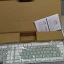 Wireless Keyboard and Mouse Combo, Full-Sized Wireless Keyboard and Adjustable DPI Mouse, 2.4GHz USB Receiver, Silent Keyboard and Mouse for PC, Windows, MAC, Desktop, Laptop (Avocado Green)