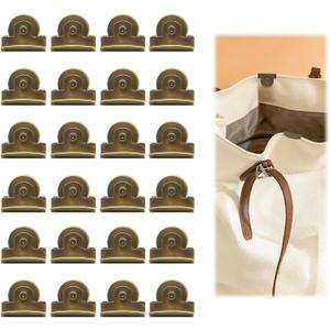 24 Pairs Seamless Magnetic Snaps for Purses and Totes, Ideal for Bags Clothing Sewing and Craft Projects, Metal Closures in Gold Silver Gunmetal Copper (Copper)
