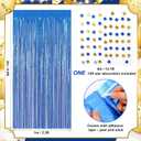 Fanfanwin 3 Pcs 2026 Graduation Door Decoration Graduation Cap Door Banner Class of 2026 Congrats Porch Sign Banner with Gold Foil Fringe Curtain Star Garland for Photo Prop Party Supplies(Blue)