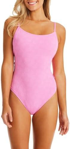 Jessica Simpson Women's Standard One Piece Swimsuit, Color: Lip Gloss, Size: M