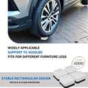 Bed Risers and Furniture Risers, Heavy Duty Adjustable Lifting Blocks for Couches, Desks, and Chairs, Elevates 1.5 Inches, Holds up to 4000 lbs (White)