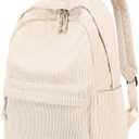 BTOOP School Backpack for Teens Large Corduroy Bookbag Lightweight 15.6 inch Laptop Bag for Girls Women Casual High School College