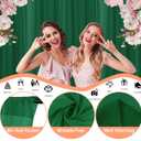 Emerald Green Backdrop Curtain Backdrop Curtains 10FTx10FT 2 Panels Chiffon Fabric Wedding Drapes Semi Sheer Curtains for Backdrop Baby Shower Background Backdrop Drapes for Arch Party Birthday Decor