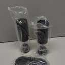 Electric Salt and Pepper Grinder Set Automatic Battery Pepper Mill Shakers Adjustable Coarseness Upgraded Larger Capacity with Led Home and Kitchen Appliances Birthday Gifts for Women Mom (Black/Black)