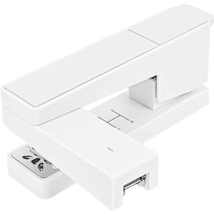 3 x Swing-Arm Swivel Stapler - 20 Sheets Capacity, 360 Degree Rotate Desk Stapler with 100 Staples - Non-Slip Office Stapler, White