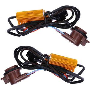 Fiknonk2 PCS Car 3157 Brake Light Resistor Decoders, LED Resistor Turn Signal Error Decoding Harness, 50W 6 Ohm LED Resistor Load Harness Decoders, for T20/3157/4157 Light Bulb (Multicolored)