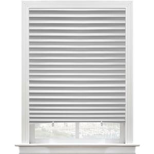6 Packs Cordless Light Fully Blocking Pleated Shade Blinds Light Filtering 36 in x 72 in Easy to Cut and Install, White