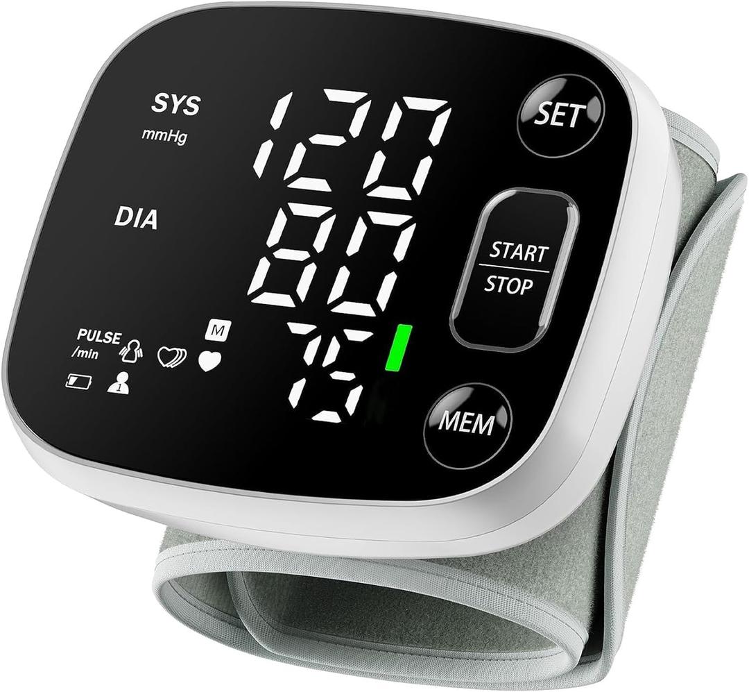 Oklar Blood Pressure Monitors for Home Use Rechargeable Wrist Digital BP Machine Cuff with LED Backlit Display, Voice Broadcast, 240 Memory Storage for 2 Users with Carrying Case (Dark Black) Oklar Blood Pressure Monitors for Home Use Rechargeable Wrist Digital BP Machine Cuff with LED Backlit Display, Voice Broadcast, 240 Memory Storage for 2 Users with Carrying Case (Dark Black)