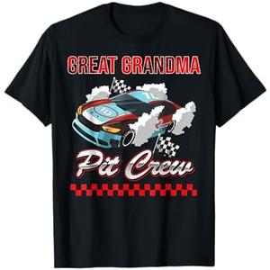 Race Car Birthday Party Racing Family Great Grandma Pit Crew T-Shirt XL