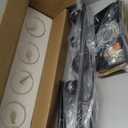 Kitchen Island Lighting, 4 Lights Linear Chandeliers Pendant Light Fixtures for Dining Room Farmhouse Hanging Light with Glass Shades(Black)