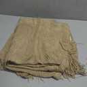 BATTILO HOME Beige Throw Blanket for Couch, Knitted Beige Throw for Bed, Neutral Throw Blankets Tan Throw Blanket for Room Decor Housewarming Gifts, 50" x 60"