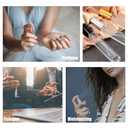 Lil Ray 10ml Perfume Atomizer for Men & Women. Refillable Glass Spray Bottle. Portable Fragrance Bottle for Travel,Party (6PCS,Silver)