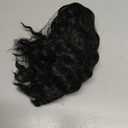 Isaic Ponytail Extension 8 Inch Short Wavy Curly Ponytails Drawstring Ponytail for Black Women Jet Black Pony Tails Hair Extensions Synthetic Hairpiece for Daily Use