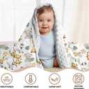 Safari Jungle Animals Baby Blanket Gender Neutral Blankets for Newborn Baby Girls or Boys Nursery Toddler Double Layer Blanket with Dotted Backing and Animal Printed (Animal 1)
