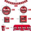 DAZONGE Graduation Decorations 2026 Red and Black, 265pcs Disposable Tableware Kit for 50 Guests, Plates, Napkins, Cups, Tablecloth and Hanging 2026 Graduation Party Decorations