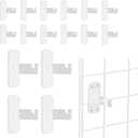 Gridwall Mount Brackets for Grid or Slatgrid Panels Box of 16 Pcs White