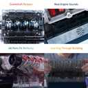 Playz V8 Combustion Engine Model Kit That Runs - Build Your Own STEM Mini V8 Model Engine Kit for Adults & Kids Age 12+, Visible V8 Mini Engine Kit That Works for Adult w/ 270 STEM Parts