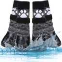 KOOLTAIL Non Slip Dog Socks to Prevent Licking Paws for Hardwood Floors, Dog Boots Shoes for Hot/Cold Pavement with Grippers Traction Control, Waterproof Paw Protector for Small Medium Large, XL