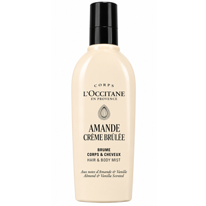 L'Occitane Amande Crème Brûlée Hair & Body Mist, Almond & Vanilla Scented