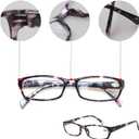 Kerecsen Reading Glasses 5 Pairs Fashion Ladies Readers Spring Hinge with Pattern Print Eyeglasses for Women (Mix Color -2, 1.75)