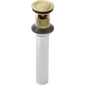 Pfister 972-101BG Push & Seal Metal Pop-up Drain Assembly for Bathroom Sink, Brushed Gold