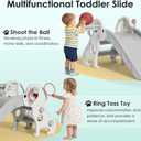 BIERUM Toddler Slide, 4 in 1 Kids Slide for for Age 1-3 Indoor Outdoor, 45.3"x15.7"x19.7"