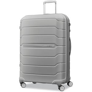 Samsonite Freeform Large Checked Luggage with Dual 360 Spinner Wheels - TSA Lock, Airline-Approved - Lightweight Durable Polypropylene Expandable Hardshell - Light Grey