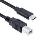 USB C Printer Cable 6FT USB C MIDI Cable Compatible with iPad Pro iPad Air MacBook Pro MacBook Air M1 Mac Pro iMac Pro HP Canon Dell Epson Brother Lexmark Xerox Samsung Piano DAC & More-Black