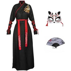 CRFASIBE Hanfu Chinese Dress for Women Halloween Cosplay Anime Asian Samurai Costume