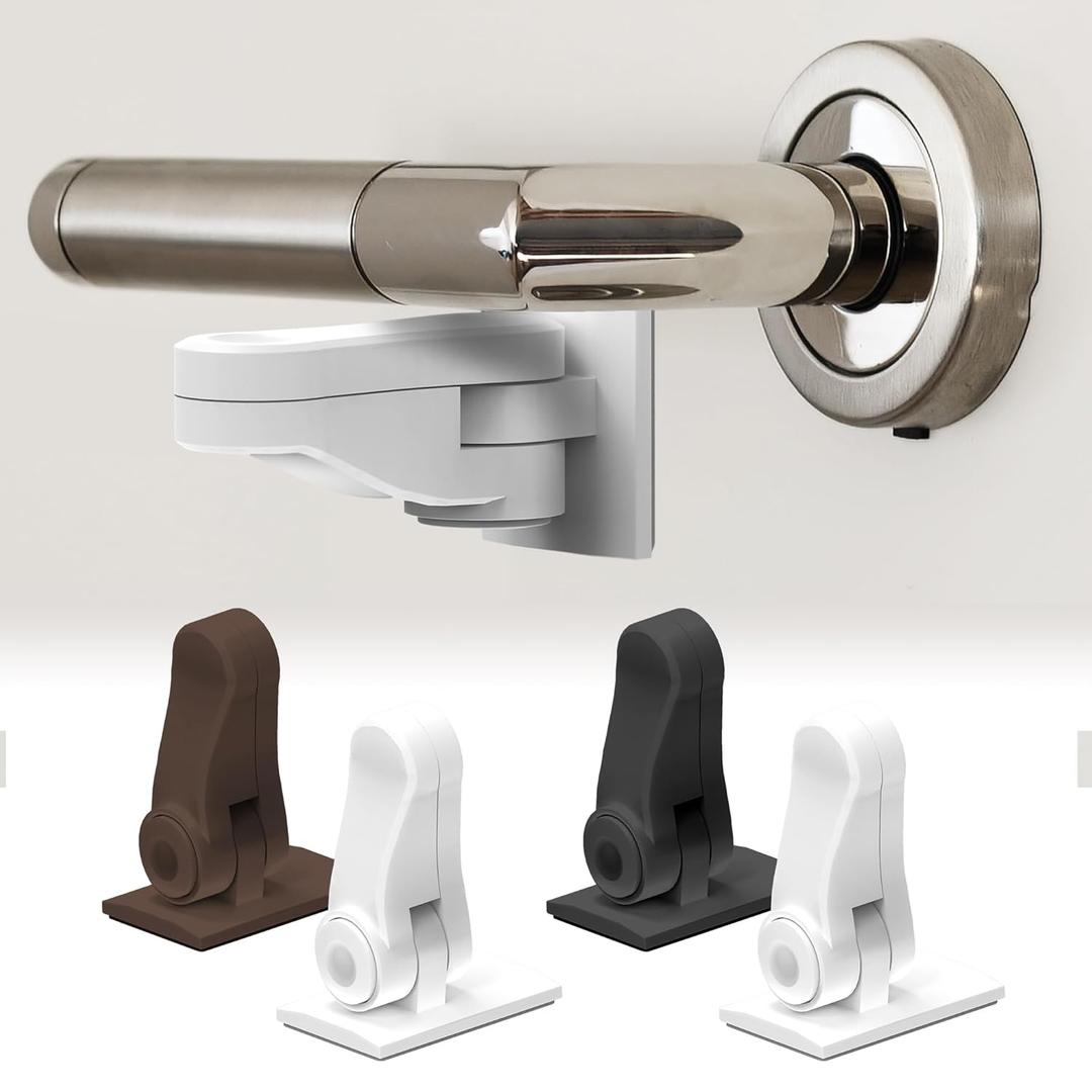 Moonybaby 4 Pack Child Proof Door Lever Lock, Also for Cabinet or Window and Faucet Lever Handle Lock, Minimalist Design, No Drilling Needed, Child Safety Door Handle Locks