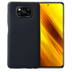 Compatible with Xiaomi Poco X3 X3 Pro X3 NFC Matte Carbon Fiber Pattern for Woman, Man, Elegance and Simplicity, Soft TPU Slim Mobile Cell Phone Case Cover Casing para Funda (Black)