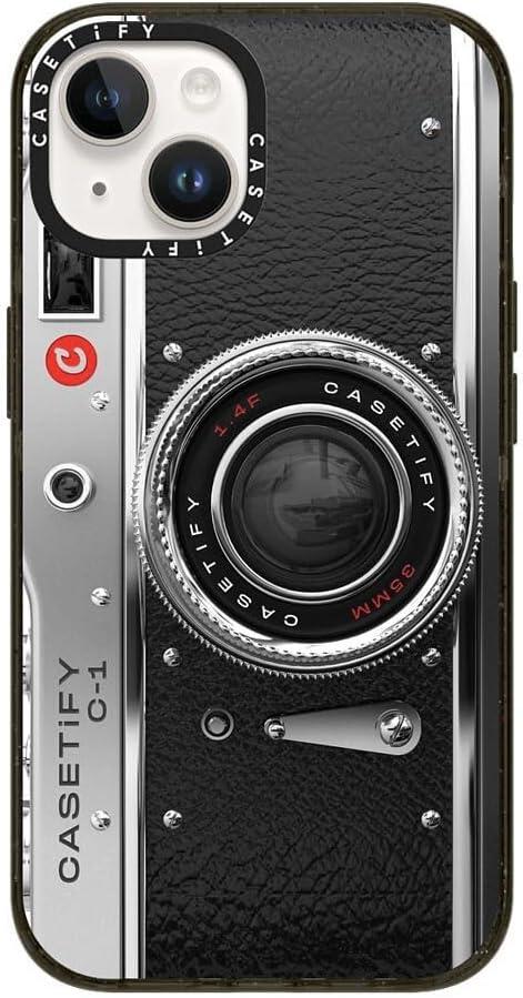 CASETiFY Impact Case for iPhone 14 [8.2ft 4X Military Grade Drop Protection/Compatible with Magsafe] - Camera Case - Classic - Clear Black