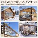 Clear Tarp with Grommets, 14Mil PVC Clear Plastic Tarps Heavy Duty Waterproof, for Vinyl Patio Enclosure, Patio Plastic Porch Enclosures for Winter and Chicken Coop Cover(8 * 10ft)