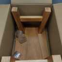 Wooden Step Stool for Adults 11.8" L x 7" W x 6.9" H Handcrafted Solid Wood Stool with Chamfered Edges, Multi-Usage Stool, Wooden Step Stool with Anti-Slip Caps - Durable and Sturdy (Red Sandalwood)