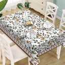 2 x Vintage Floral Berry Rectangle Tablecloth 60 x 84 Inches | Retro Flower Pastoral Botanical Decorative Dining Table Cloth, Spring Summer Dinner Tablecover Picnic Party Decoration