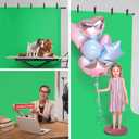 Forlogic Green Screen Backdrop Kit with Stand, 8x5.3ft Portable GreenScreen Background Stand for Streaming Video and Photography Shoots