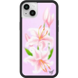 Wildflower Cases - Compatible with iPhone 13/14 | Protective Black Bumper, 6.5ft Drop Test Certified, Women Owned Small Business | Floral Nature Pink Green Dainty Trendy Cute | Sweet Lily