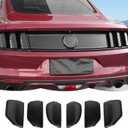 RT-TCZ Tail Light Lamp Cover Guard Trim Frame Bezels Decoration Accessories Compatible with Ford Mustang (2015-2017 Smoke Black)