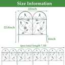 Decorative Garden Fence 4 PCS, 22.8in(H)x7.3Ft(L), Rustproof Metal Wire Border Animal Barrier for Dog Outside, Flower Edging for Yard Landscape Patio Outdoor Decor, Arched Garden Fencing, Retro