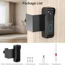 Blink Video Doorbell Mount, Anti-Theft Door Mount for Blink Doorbell (Newest Model), No Drill Weatherproof Design Door Bell Kit for Home Rentals - Easy to Install & No Sensor Blocking (Black)