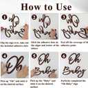 Baby in Bloom Sign, Brown Felt Letter Baby Shower Sign Baby in Bloom Party Decor Backdrop for Boy or Girl Baby Shower Gender Reveal 1st Birthday - Brown