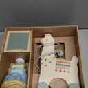 FReniland Montessori Toys for 1 Year Old3-in-1 Wooden Baby ToysWooden Stacking ToyToddler Shape Sorting Cube, Llama Ring Toy,Newborn Baby Gift Sets for Boys and Girls